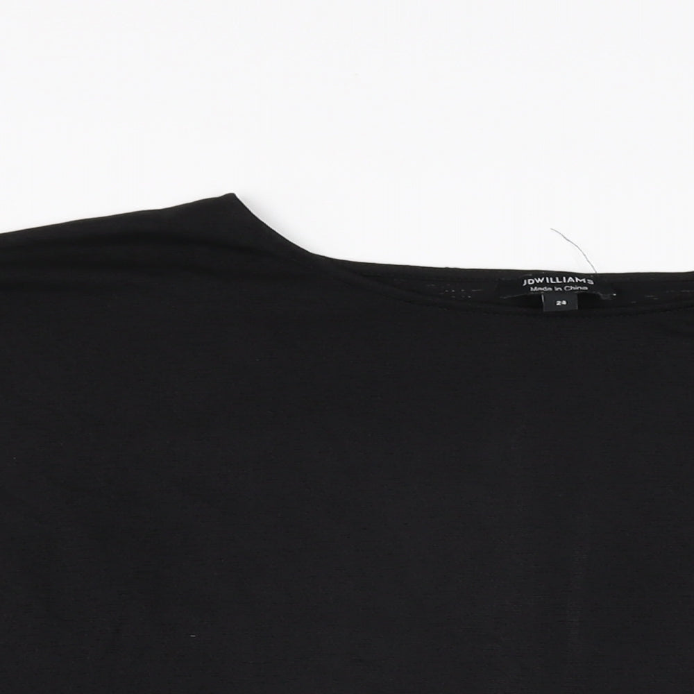 Womens UK Size 24 JD Williams Black Basic T-Shirt