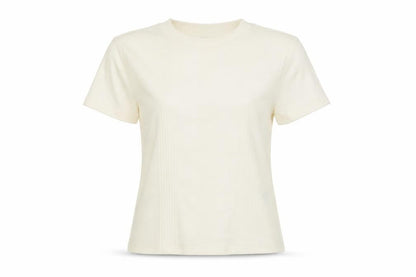 Womens UK Size S Monki Ivory Basic T-Shirt