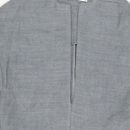 Zara Womens Grey Polyester Shift Size XS V-Neck Pullover