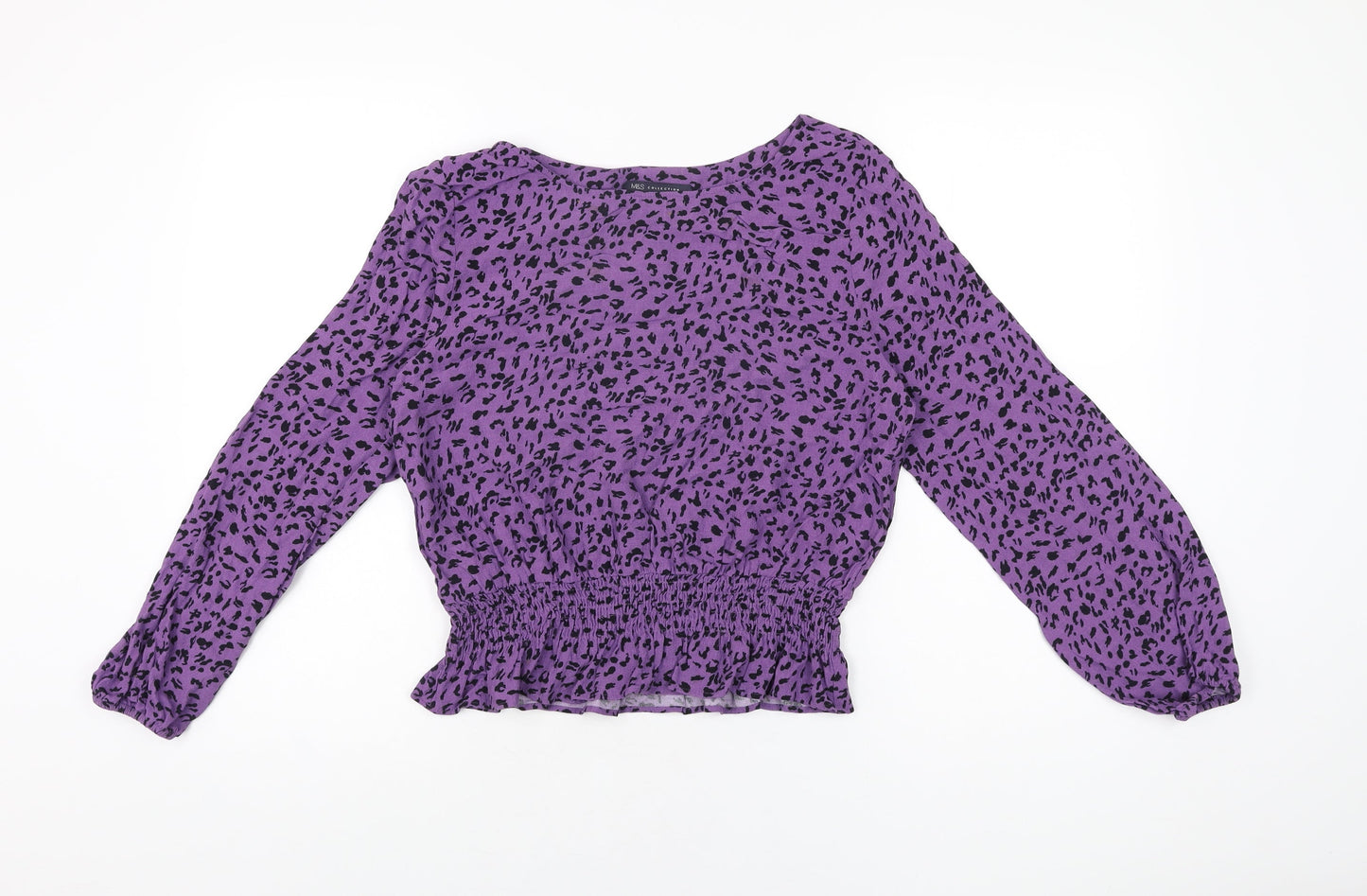 Womens UK Size 12 Marks and Spencer Purple Basic Blouse