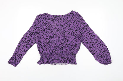 Womens UK Size 12 Marks and Spencer Purple Basic Blouse
