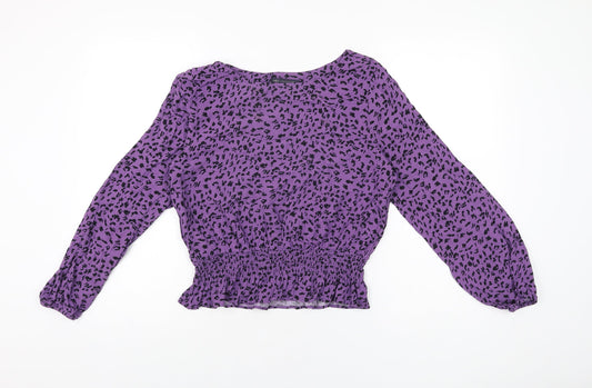 Womens UK Size 12 Marks and Spencer Purple Basic Blouse