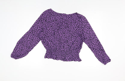 Womens UK Size 12 Marks and Spencer Purple Basic Blouse