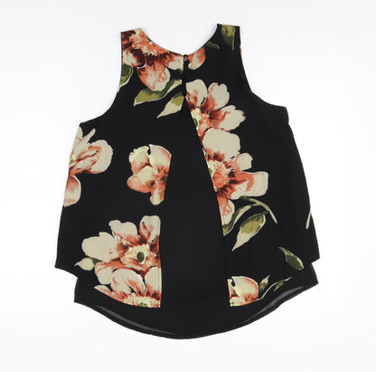 Womens UK Size 8 Izabel London Black Basic Blouse