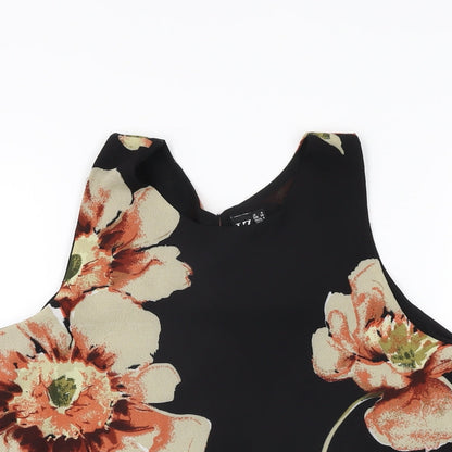 Womens UK Size 8 Izabel London Black Basic Blouse