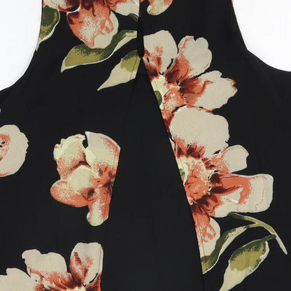 Womens UK Size 8 Izabel London Black Basic Blouse