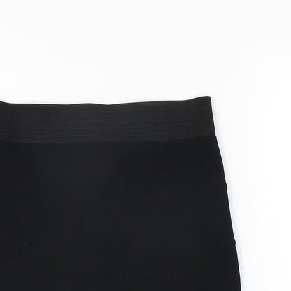 Miss Selfridge Womens Black Polyester Mini Skirt Size 8 Zip