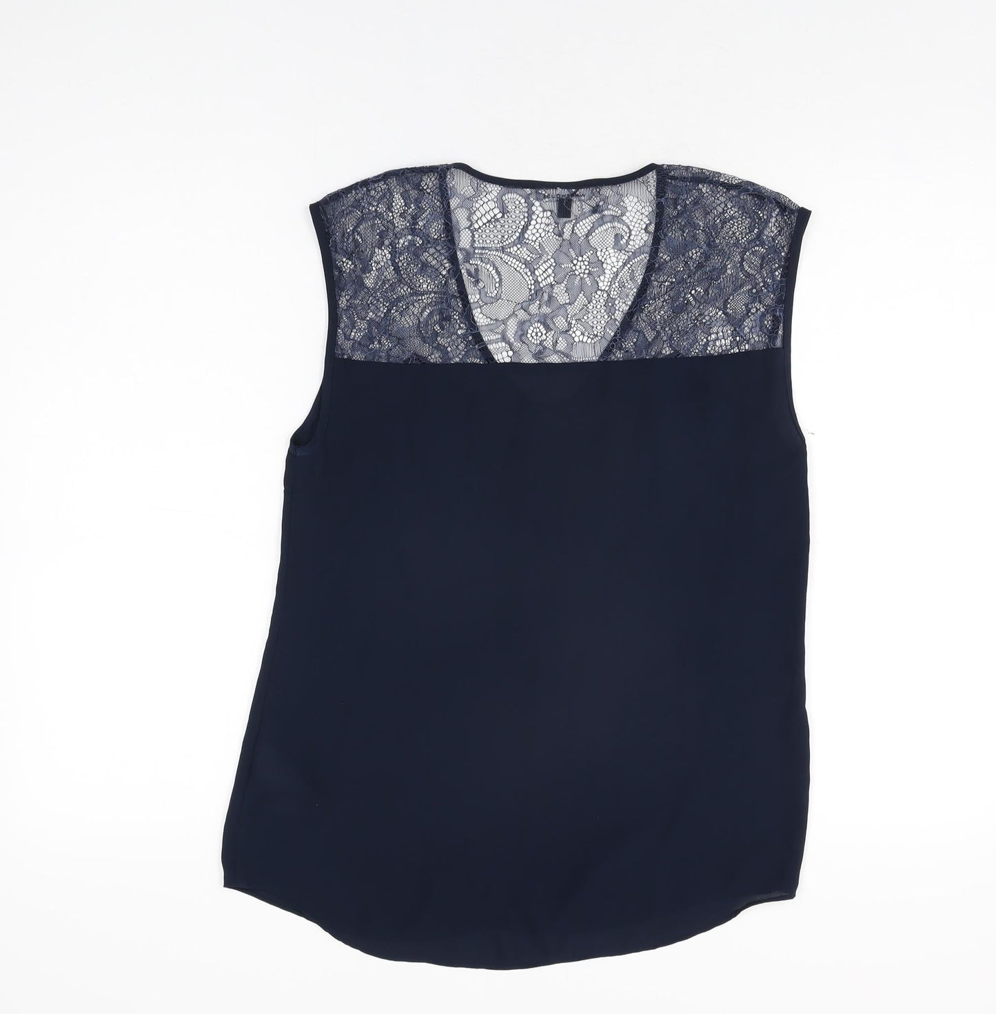 Womens UK Size 10 Warehouse Blue Basic Blouse