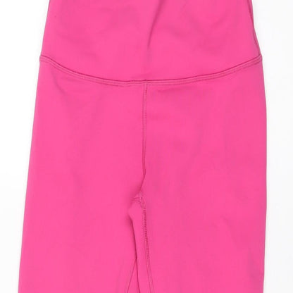 Fabletics Womens Pink Polyester Pedal Pusher Leggings Size XS L23 in Regular Pullover
