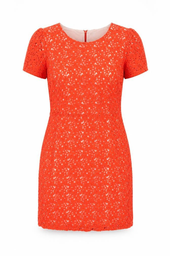 Oasis Womens Red Floral Polyester Shift Size 14 Round Neck Zip
