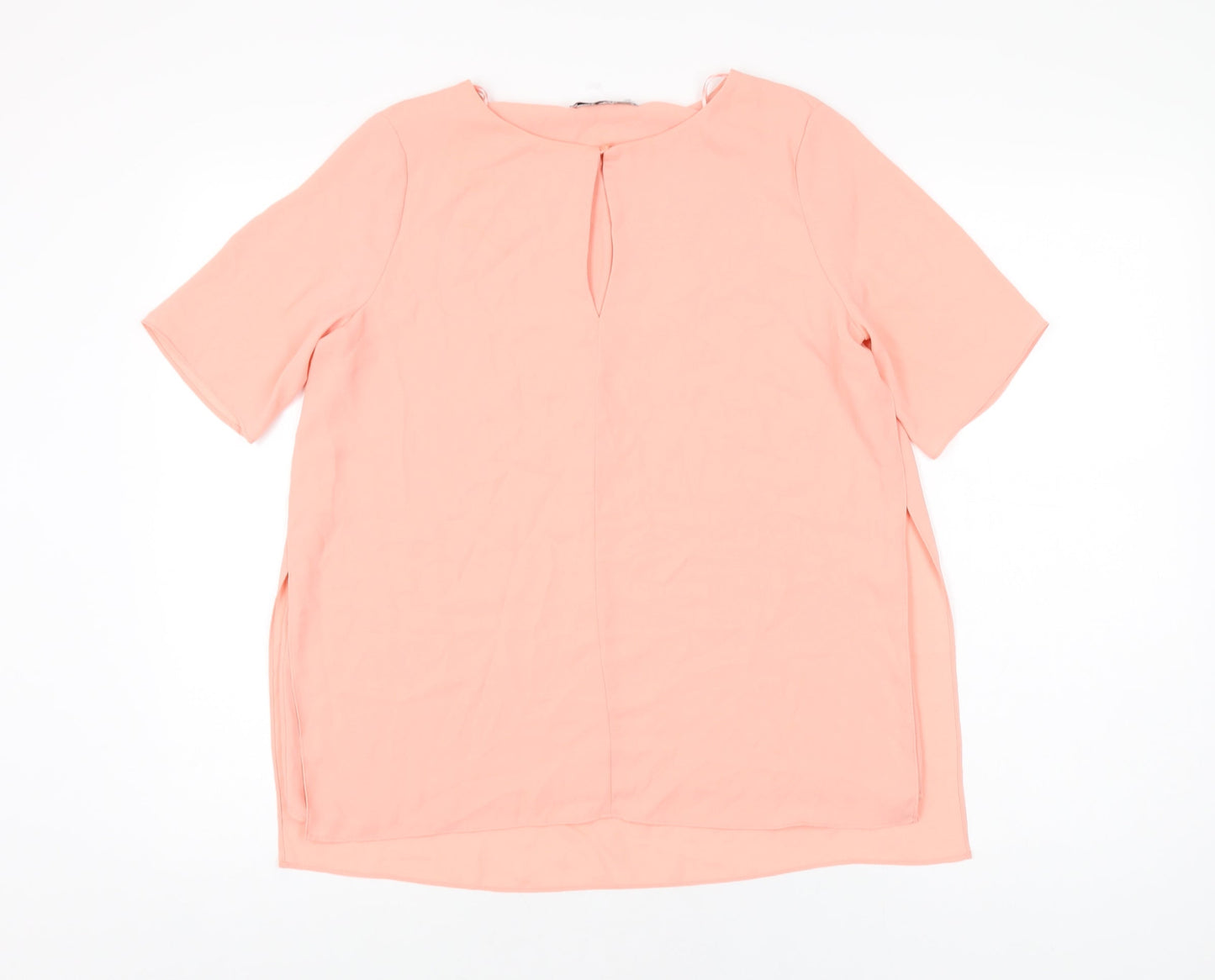 Womens UK Size S Mango Pink Basic Blouse