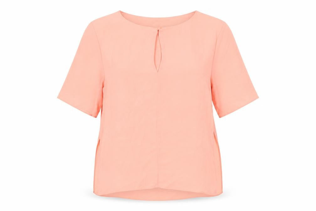 Womens UK Size S Mango Pink Basic Blouse
