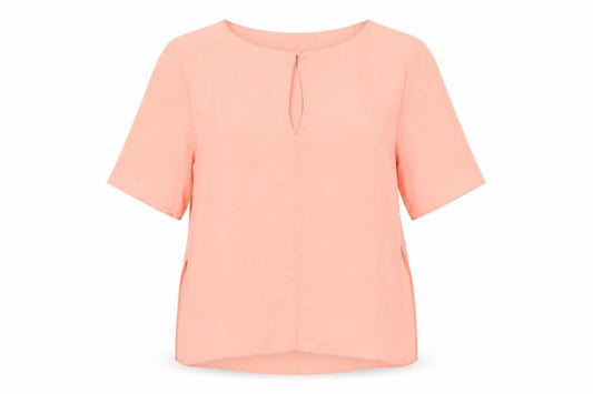 Womens UK Size S Mango Pink Basic Blouse