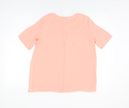 Womens UK Size S Mango Pink Basic Blouse