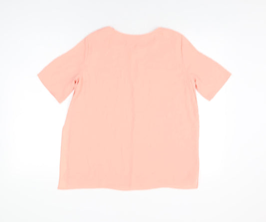 Womens UK Size S Mango Pink Basic Blouse