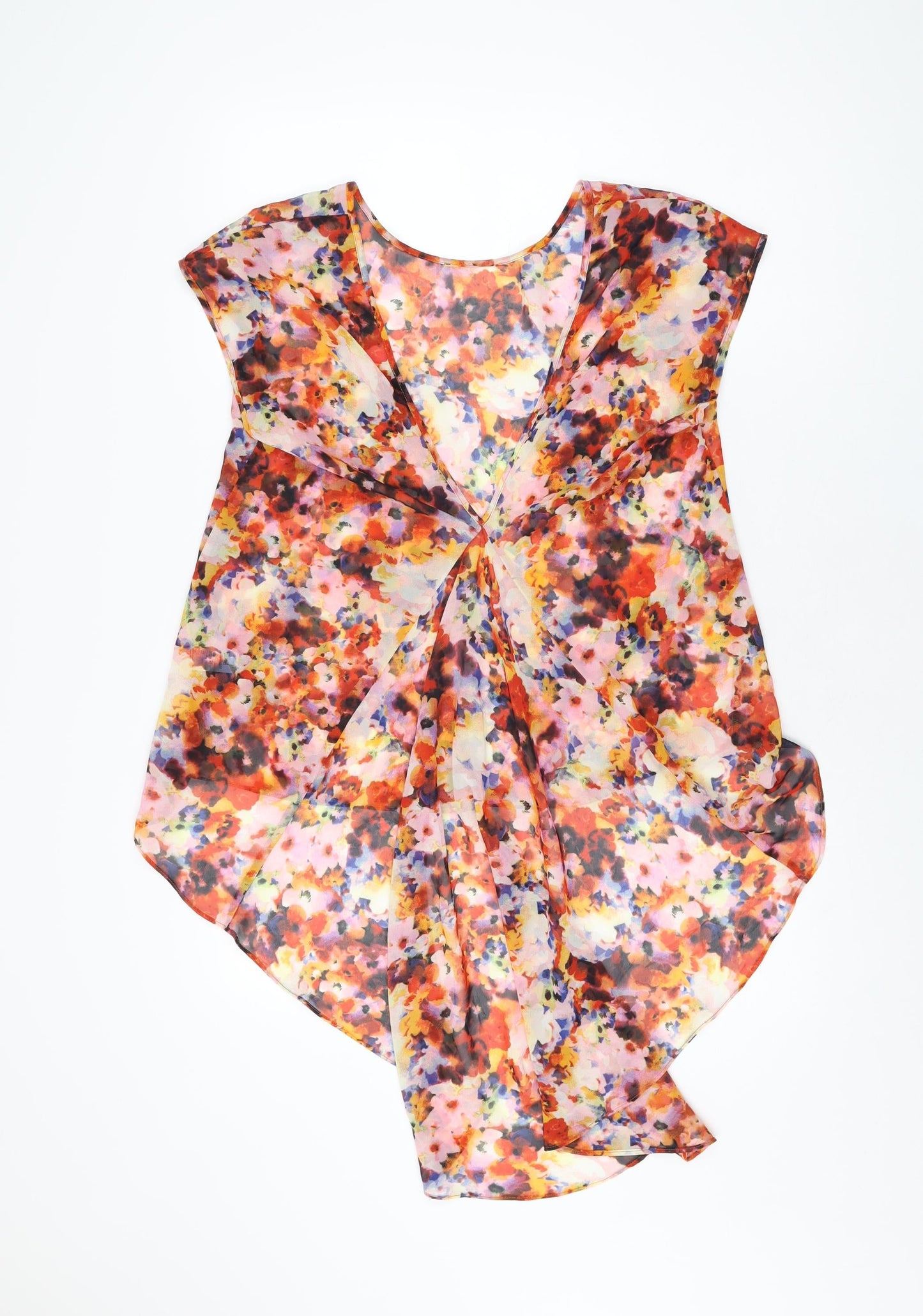 Womens UK Size 12 Topshop Multicoloured Basic Blouse