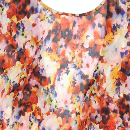 Womens UK Size 12 Topshop Multicoloured Basic Blouse