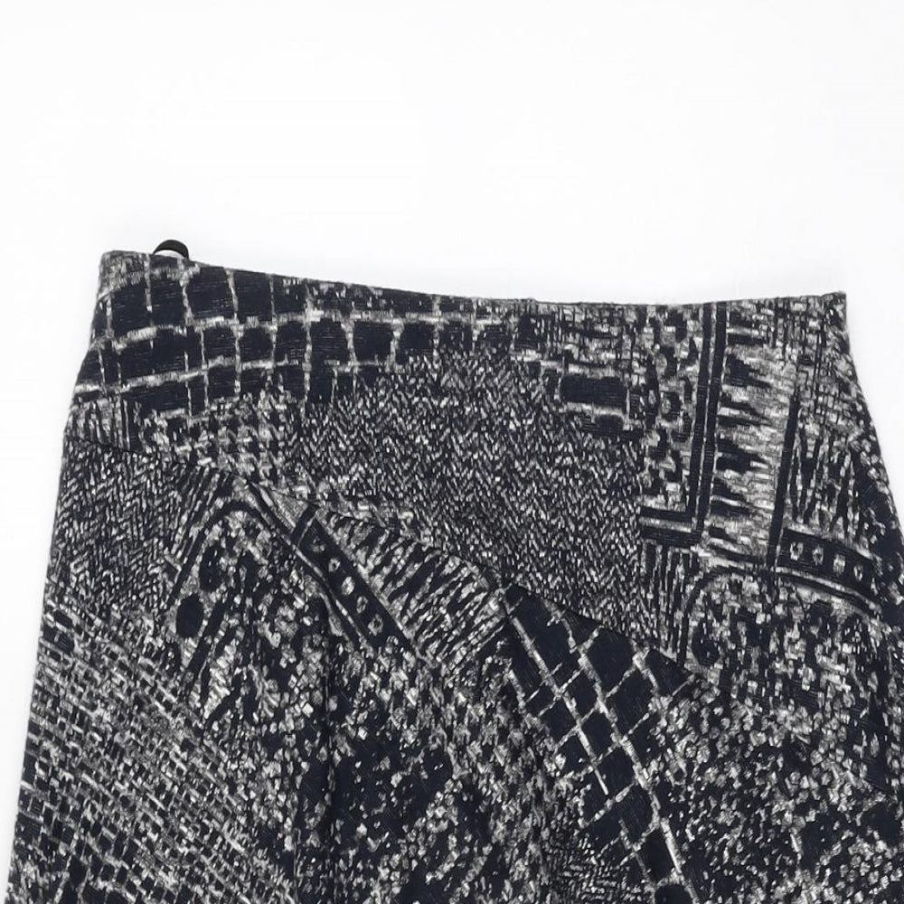 Country Casuals Womens Blue Geometric Polyester Swing Skirt Size 10