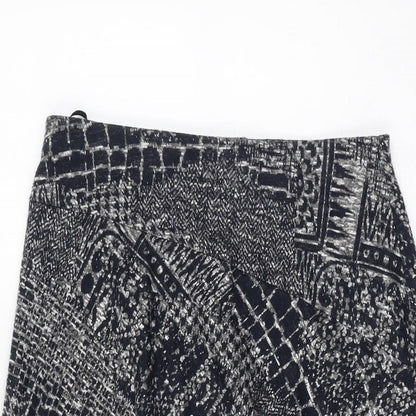 Country Casuals Womens Blue Geometric Polyester Swing Skirt Size 10