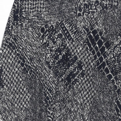 Country Casuals Womens Blue Geometric Polyester Swing Skirt Size 10