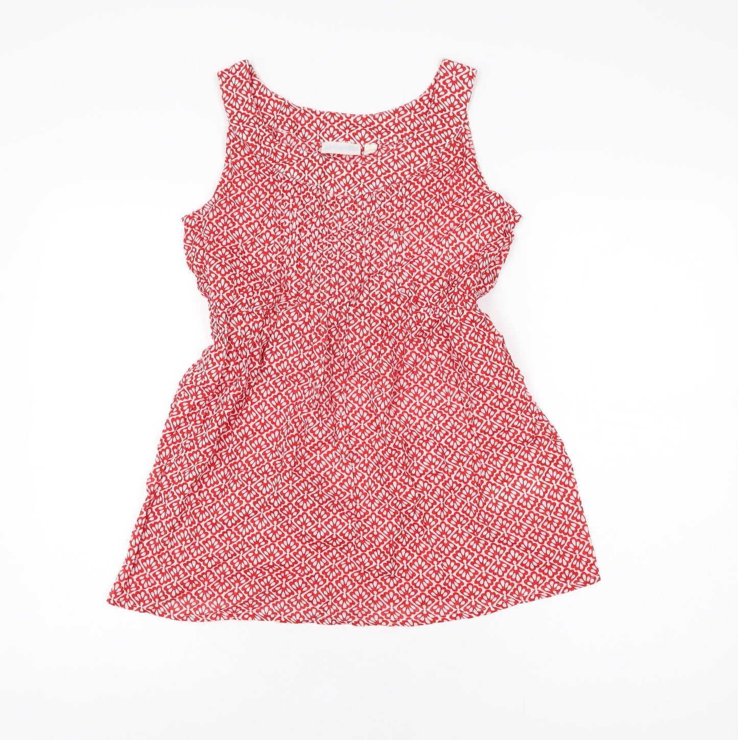 Womens UK Size S JoJo Maman Bébé Red Basic T-Shirt