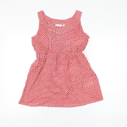 Womens UK Size S JoJo Maman Bébé Red Basic T-Shirt