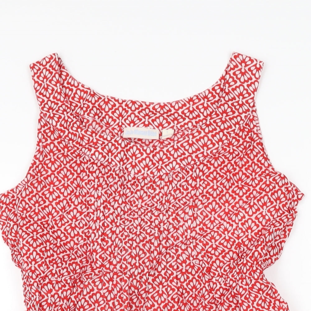 Womens UK Size S JoJo Maman Bébé Red Basic T-Shirt