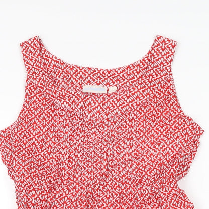 Womens UK Size S JoJo Maman Bébé Red Basic T-Shirt