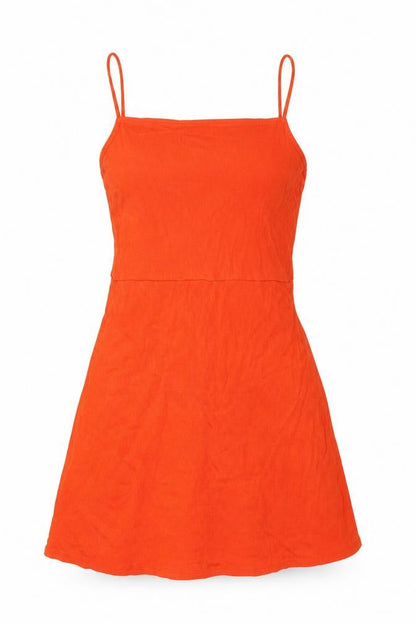 ASOS Womens Orange Modal Mini Size 10 Square Neck Pullover