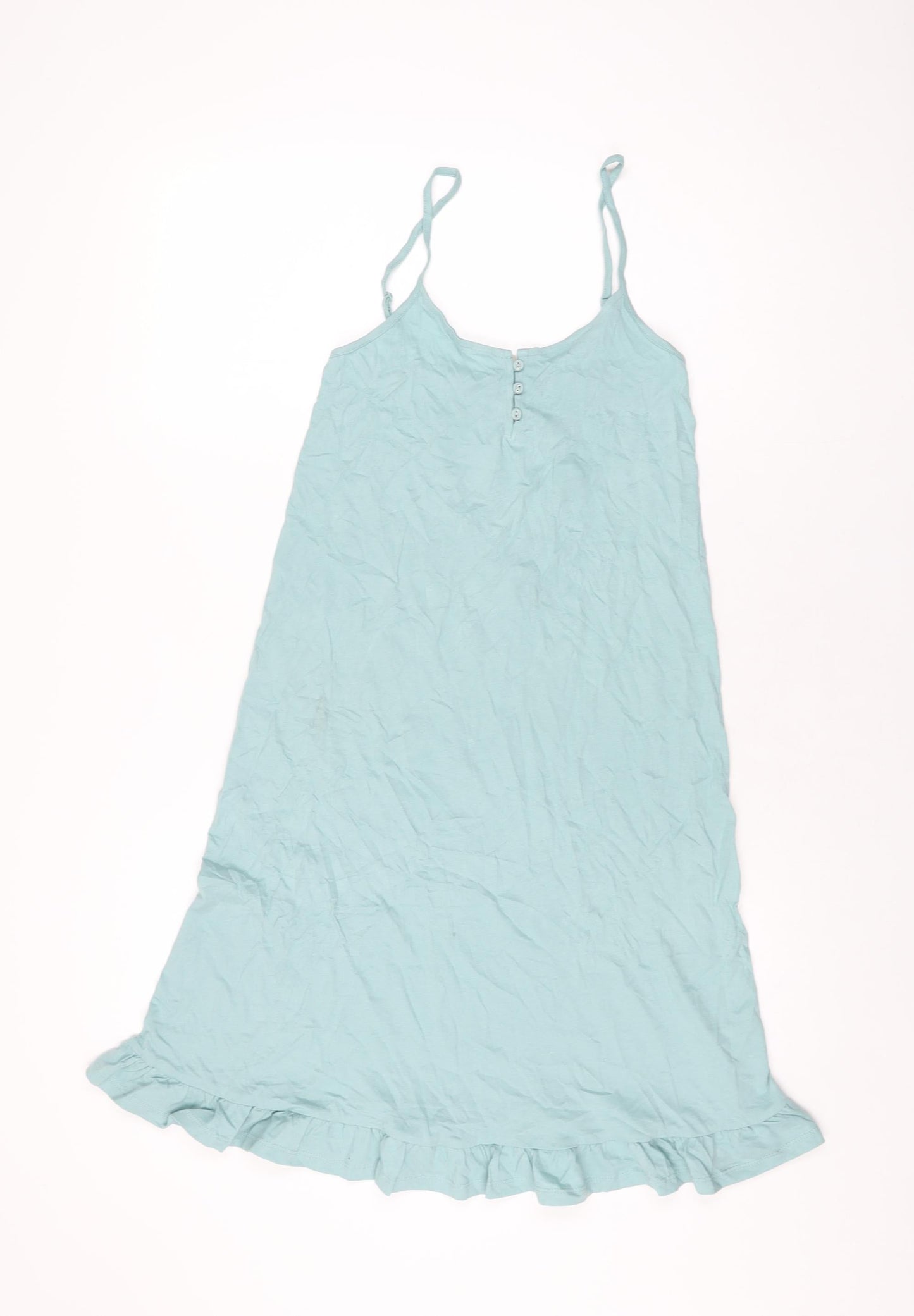 Marks and Spencer Womens Blue Solid Cotton Top Dress Size XS