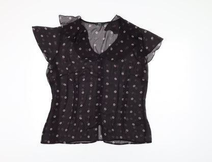 Womens UK Size 20 Marks and Spencer Brown Basic Button-Up