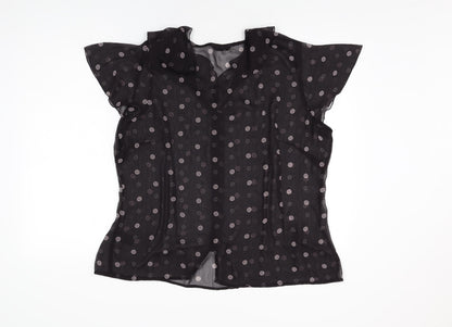 Womens UK Size 20 Marks and Spencer Brown Basic Button-Up