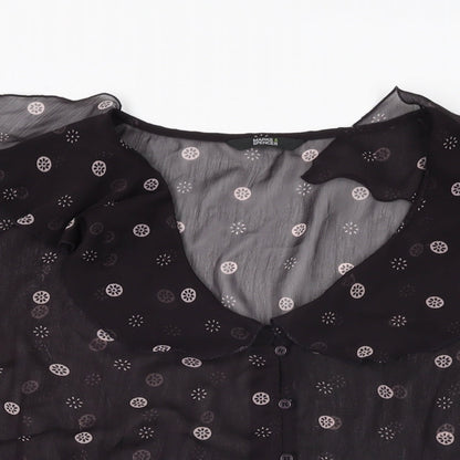 Womens UK Size 20 Marks and Spencer Brown Basic Button-Up