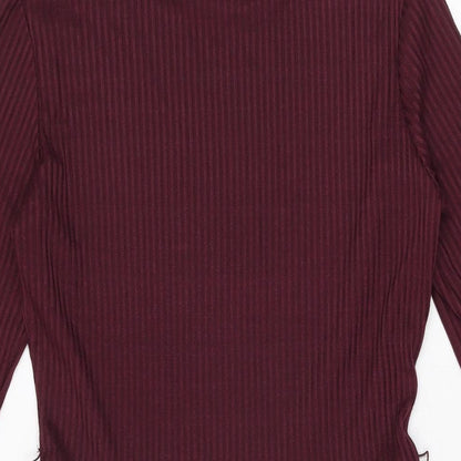 H&M Womens Purple Polyester A-Line Size 12 Round Neck Pullover