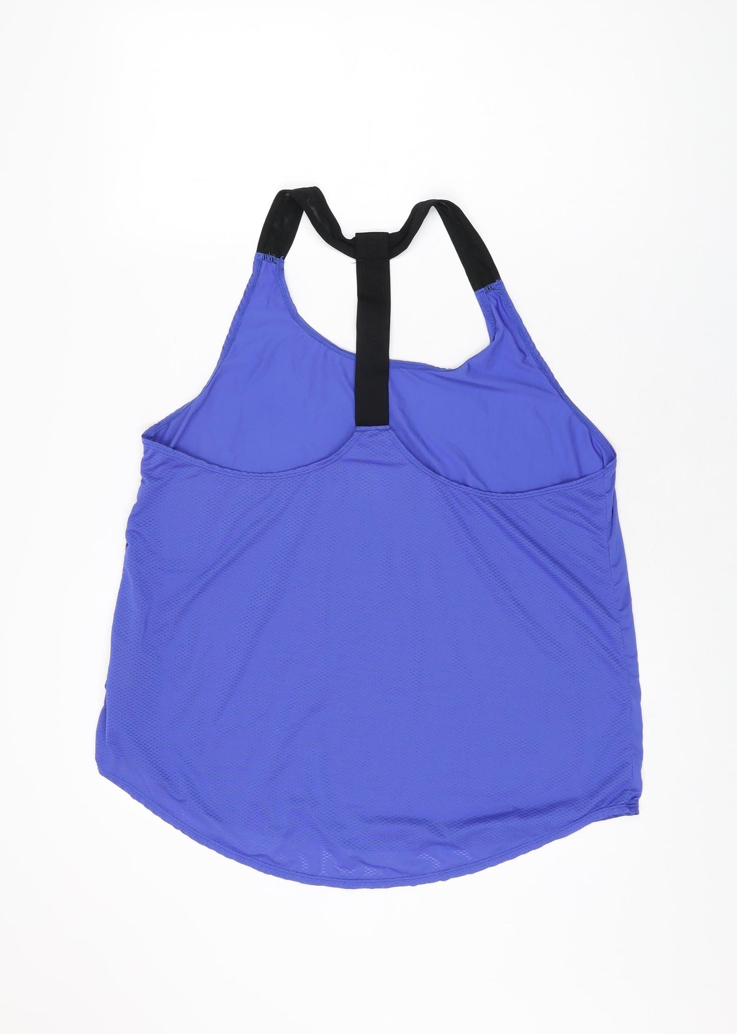 H&M Womens Blue Polyamide Basic T-Shirt Size L Scoop Neck Pullover