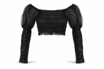 Womens UK Size 8 ASOS Black Cropped T-Shirt
