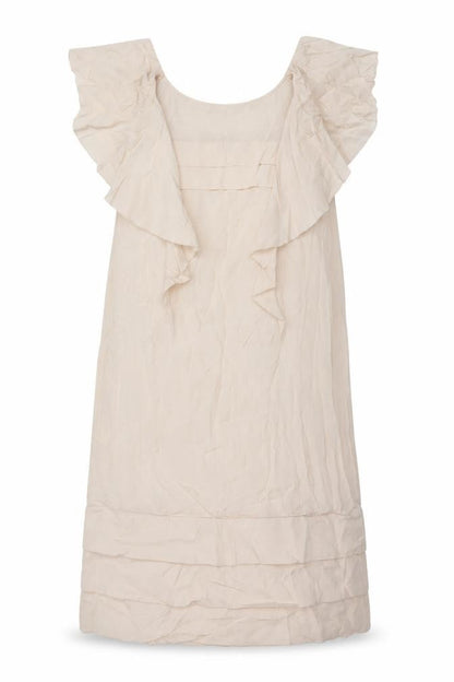 Briger St Mikkelsen Womens Beige Polyester Trapeze & Swing Size 8 Round Neck Pullover