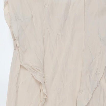 Briger St Mikkelsen Womens Beige Polyester Trapeze & Swing Size 8 Round Neck Pullover
