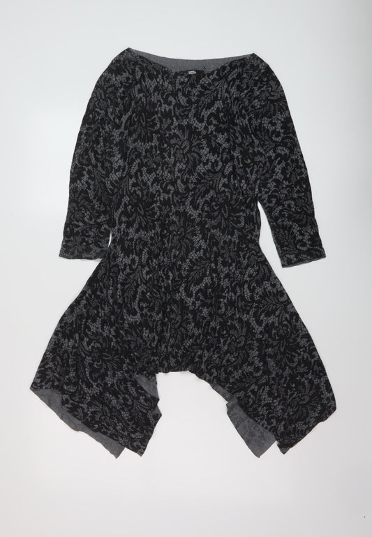 Womens UK Size 12 Marks and Spencer Grey Tunic Jumper