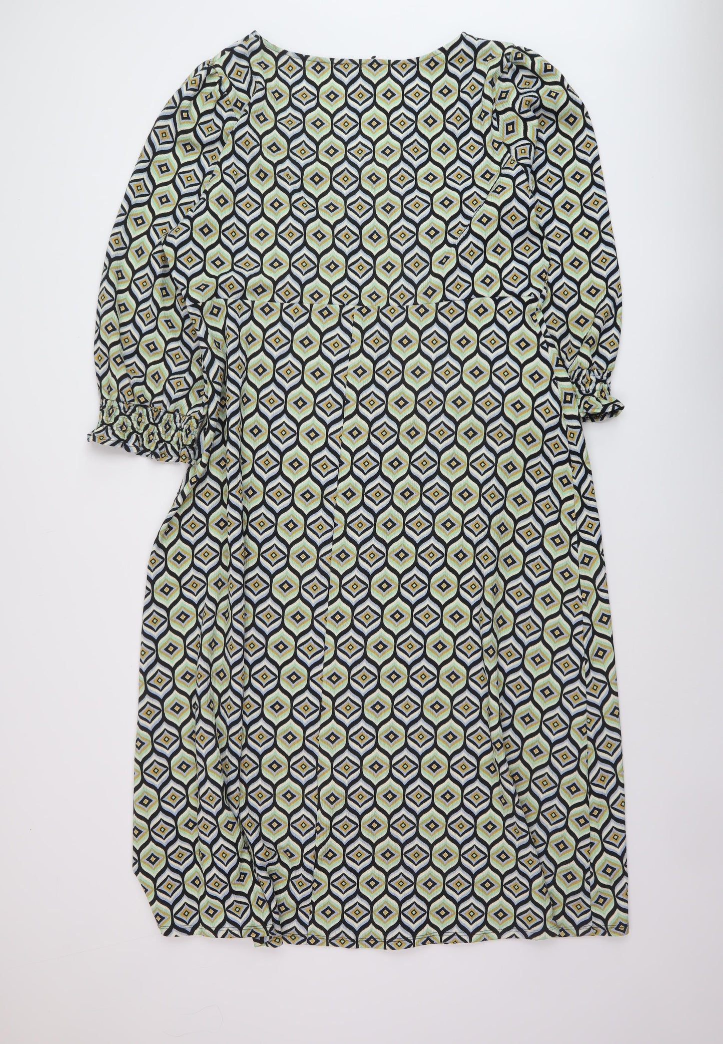 Dorothy Perkins Womens Multicoloured Geometric Polyester Sheath Size 20 V-Neck Pullover