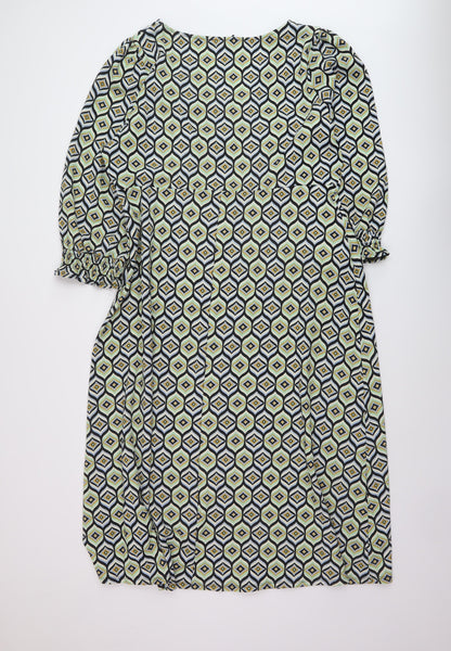 Dorothy Perkins Womens Multicoloured Geometric Polyester Sheath Size 20 V-Neck Pullover