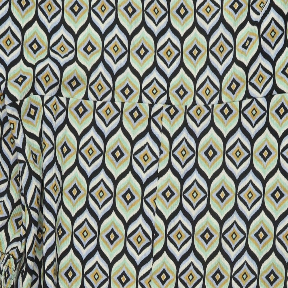 Dorothy Perkins Womens Multicoloured Geometric Polyester Sheath Size 20 V-Neck Pullover