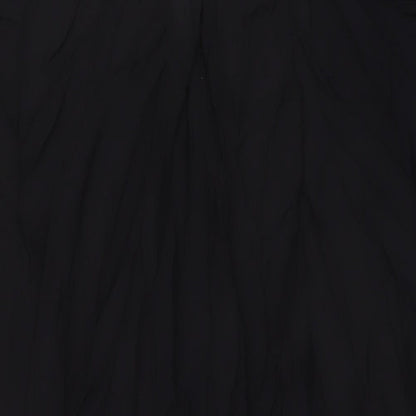 H&M Womens Black Viscose A-Line Size M Collared Button