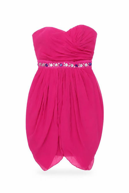 Lipsy Womens Pink Polyester Mini Size 8 Sweetheart Zip