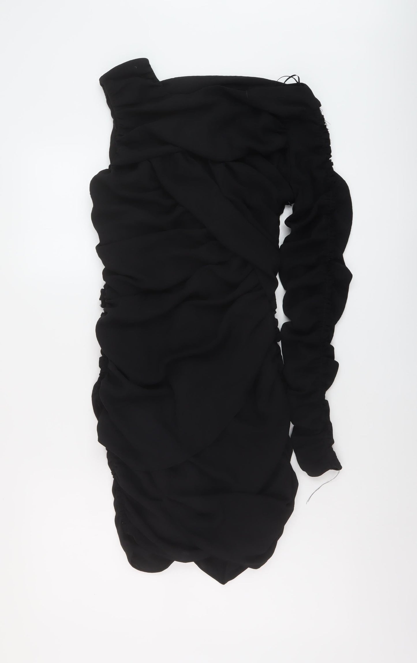 Zara Womens Black Polyester Mini Size M Square Neck Zip