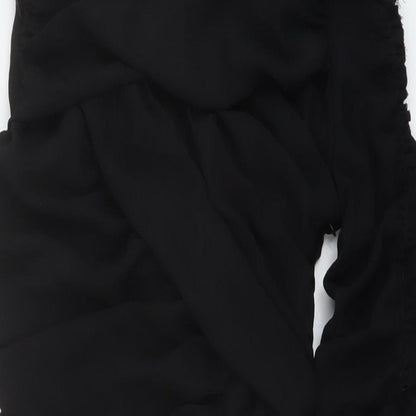 Zara Womens Black Polyester Mini Size M Square Neck Zip