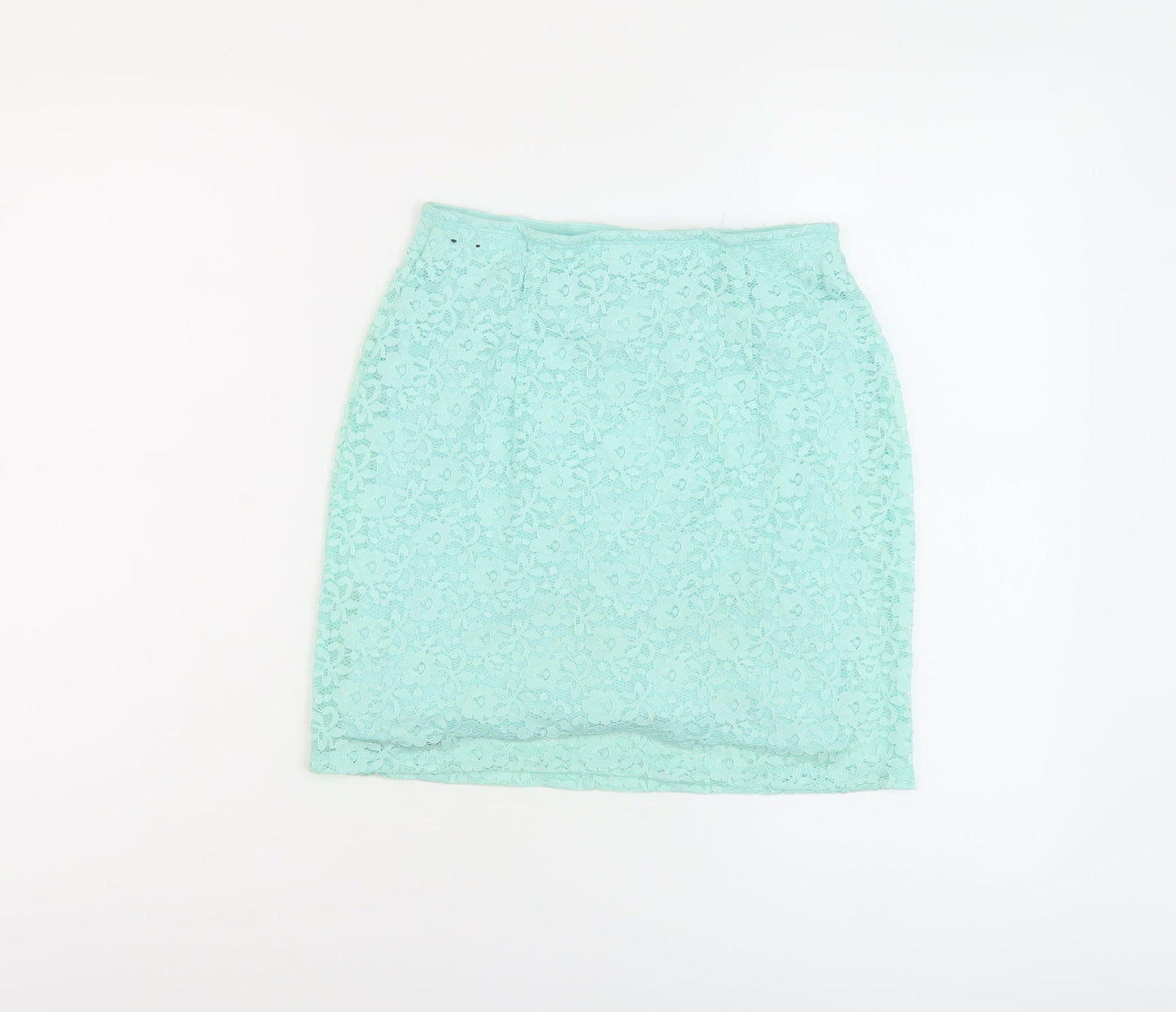 Hollister Womens Green Nylon Mini Skirt Size S Lace Up