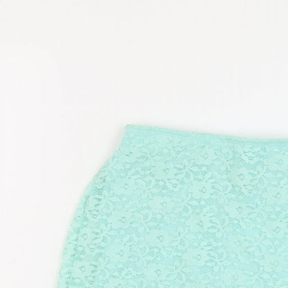 Hollister Womens Green Nylon Mini Skirt Size S Lace Up