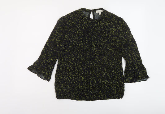 Womens UK Size 10 Oasis Black Basic Blouse