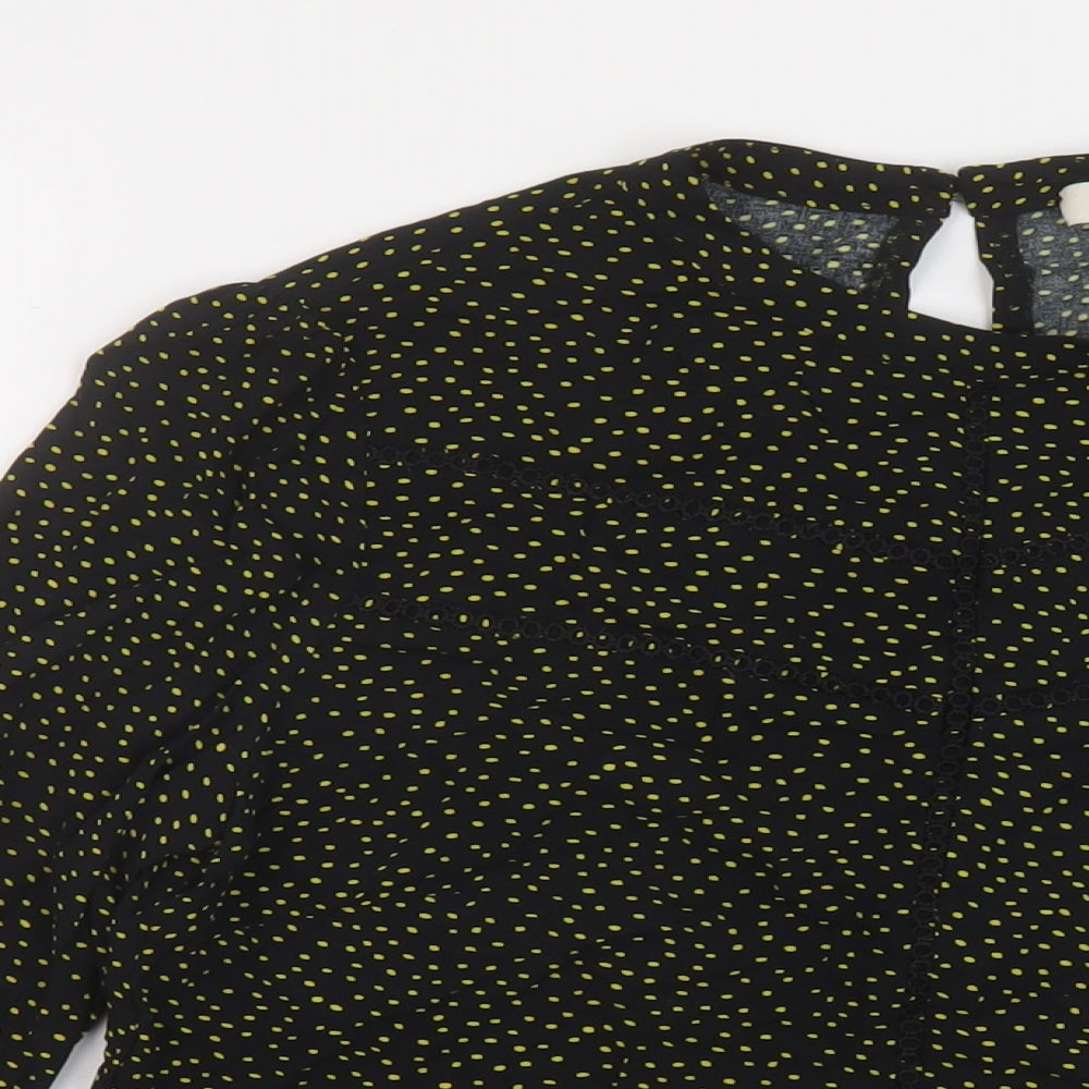 Womens UK Size 10 Oasis Black Basic Blouse